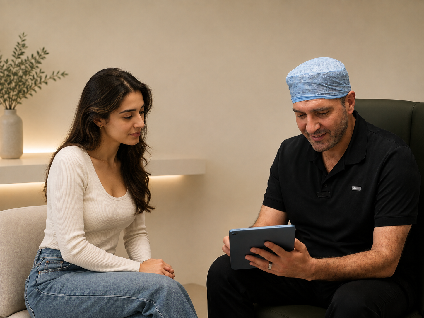 Doctor-led facial fat transfer consultation at Dr Vahe Clinic in Chelsea — personalised assessment of facial volume and contour.